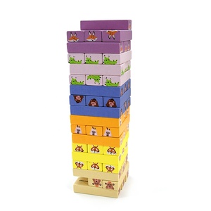 54 pezzi di legno blocco torre di gioco per coppie e adulti divertente gioco di festa per le notti di San Valentino regalo di Stacking blocchi - Product Image 2