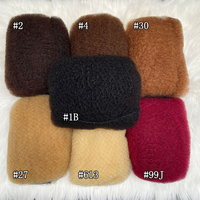 Vente en gros d'extensions de boucles crépues de cheveux brésiliens Remy de qualité KAMA machine à tresser micro-torsion naturelle double trame toutes les couleurs