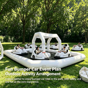 Pista de Carreras Inflable Blanca Personalizada <span class=keywords><strong>para</strong></span> Autos de Choque, Pista de PVC <span class=keywords><strong>para</strong></span> Juegos en Interiores y Exteriores, <span class=keywords><strong>para</strong></span> Alquiler en Eventos y Fiestas - Product Image 2