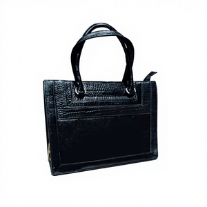 Sac fourre-tout en cuir véritable à imprimé uni avec bandoulière, ouverture supérieure, sacs à main en cuir décontractés pour un usage quotidien, pour filles et femmes - Product Image 5