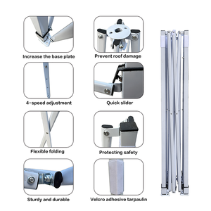 Bán nóng lớn 3x6m ánh sáng màu xanh lá cây gấp gazebo Lều cao cấp tùy chỉnh khung thép trong suốt cửa sổ không thấm nước cho thương mại ngoài trời - Product Image 2