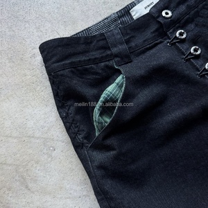 Jeans Premium Personalizados de Mezclilla Cruda Japonesa para Hombre, Diseño con Botones, Borde Rojo, 100% Algodón, Jeans Holgados de Mezclilla Cruda - Product Image 4