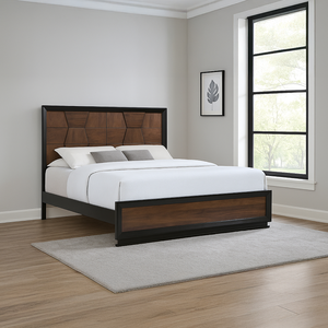 Traditional Luxury Queen 5-Piece Adjustable Storage Bedroom Set in Walnut - Product Image 2
