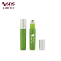 Flacon de parfum portable de 10 ml, flacon cosmétique en plastique pour huile essentielle avec bille roulante en acier