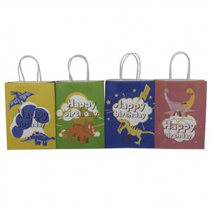 KUAIMA Bolsas de Regalo de Papel Kraft de 22*11*27cm, 4 Estilos Surtidos, Feliz Cumpleaños para Mujeres, Hombres y Niños con Asas Retorcidas - Product Image 4