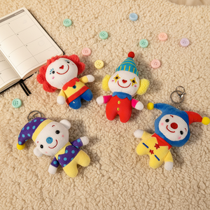 Portachiavi Peluche a Forma di Clown Cartone Animato, Antistress, Tessuto Super Morbido, Imbottitura in Cotone PP, Design Creativo da Circo - Offerta Speciale - Product Image 6