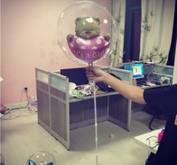 Ballons Bobo Lumineux LED Transparents avec Mini Ballons Animaux de Dessin Animé en Aluminium à l'Intérieur pour Enfants