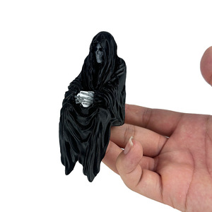 Black Hooded Grim Reaper <b>Figurine</b> 10.5cm 3D Printed <b>Garden</b> Decoration Gift - Product Image 3