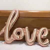 Youlun Argent Or Rose Rouge Amour Siamois Ballons pour la Saint-Valentin Mariage Proposer Fête