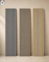 Panneau acoustique en bois à lattes Domoora, NRC 0.85, ignifuge, insonorisant, décoratif, pour les espaces de bureaux commerciaux