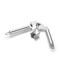 Pratique à transporter sans effort en acier inoxydable outils de cuisine manuel presse-ail broyeur de purée