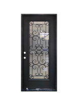 Double porte simple moderne en fibre de verre avec un haut degré de confidentialité Matériau composite imperméable à l'eau Design décoratif élégant