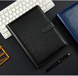 Agenda quotidien portable A5 en cuir PU classique, reliure cousue, couverture rigide, 100 feuilles, couleur personnalisée, couleurs promotionnelles, carnet de notes - Product Image 2