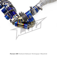 Système d'échappement haute performance BK Titanium Catback pour Ferrari 458 V8 4.5 2013-2016, collecteur droit et downpipe