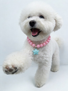 Collar de Corazón Color Caramelo Kawaii para Mascotas, Gargantilla con Cuentas de Estilo Dulce y Colgante de Acrílico con Corazón para Gatos y Perros Pequeños - Product Image 4