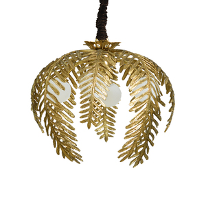 <span class=keywords><strong>Lustre</strong></span> en laiton en forme de <span class=keywords><strong>palmier</strong></span>, luminaire suspendu Palm Beach / Désert, lampe de plafond suspendue avec boule en verre pour salon / salle à manger - Product Image 1