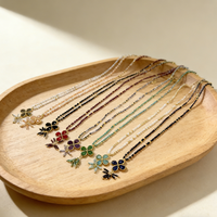 Colliers pour femmes en pierres naturelles de haute qualité, design tendance 2026, pendentif fleur en pierre naturelle, perles de cristal, améthyste, pierre de soleil