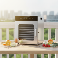 BanMo 10 Trays Roestvrijstalen Voedseldroger Machine Digitale Touch Control 400W 220V/110V Fruitdroger 24H Timer 30-90C