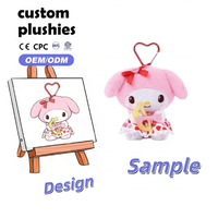 Porte-clés en peluche singe mignon, personnalisable avec logo OEM/ODM, mini poupée en peluche douce, pendentif clé, vente en gros, accessoire