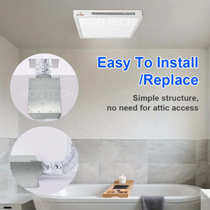 <span class=keywords><strong>Wontech</strong></span> nuevo 3 en 1 ventilador de ventilación de escape de 110 CFM montado en el techo incorporado con luz LED regulable con iluminación de borde - Product Image 4