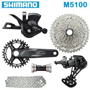 Grupo de Transmisión Shimano <span class=keywords><strong>DEORE</strong></span> <span class=keywords><strong>M5100</strong></span> 1*11 Velocidades para Bicicleta de Montaña con Desviador Trasero/Maneta de Cambio <span class=keywords><strong>M5100</strong></span> y <span class=keywords><strong>Cassette</strong></span> 51T - Product Image 1
