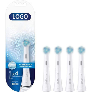 Cepillo de dientes eléctrico con logotipo personalizado, con accesorios blancos y negros iO, paquete de 4 para uso adulto, para exteriores y hoteles - Product Image 2