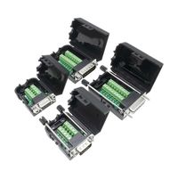 Conectores DB9 D-SUB de 9 Pines, Impermeables, Profesionales, al por Mayor, Tipo Macho, Carcasa de Rosca, Material PP Negro, Niquelado