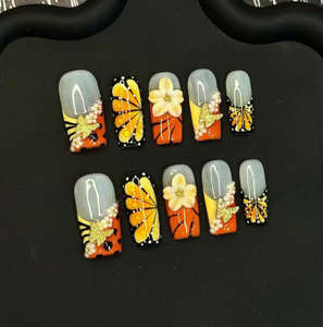 Vente en gros de 10 pièces de faux ongles en gel peints à la main, magnifiques ongles en acrylique faits à la main, de haute qualité, à presser - Product Image 5