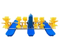 Moteur d'aérateur à roue à pales à six impellers en acier inoxydable 304 de 3 CV, oxygénation de 2,4 kg/h, 380 V pour l'aquaculture de crevettes