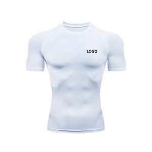 Compression T Shirt EU Size 95% Polyester Custom Logo Workout Tee Basketball Football Training Wear Sports T-shirt GYM Clothing