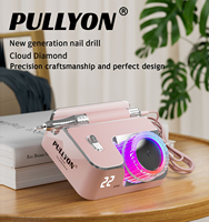 PULLYON Perceuse à ongles électrique professionnelle sans balais 40000 tr/min, rechargeable, portable, en métal, haute qualité, fonction puissante, pour bureau