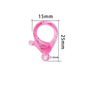Fermoirs à ressort en acrylique colorés, 30 pièces, formes variées, pour la fabrication de bracelets, accessoires de bijouterie - Product Image 4
