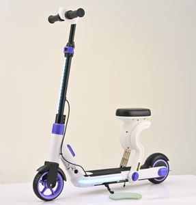 สกู๊ตเตอร์ไฟฟ้าอเนกประสงค์สำหรับเด็ก UKids ปี 2025 พร้อมที่นั่ง 2 ล้อ ยางกันกระแทก ไฟท้าย ไฟ Ambient Light และระบบเตะเริ่มต้นการขับขี่ - Product Image 2