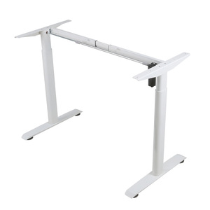 โต๊ะทำงานปรับระดับความสูงด้วยไฟฟ้า รูปทรงวงรี มอเตอร์เดี่ยว โครงโลหะเคลือบสีฝุ่น สำหรับใช้ในบ้านและสำนักงาน - Product Image 5