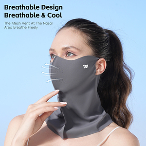 WEST bike estate ghiaccio seta ciclismo mezza faccia protezione solare 360 ° protezione per il collo UPF50 + traspirante 3D maschera per la protezione solare - Product Image 5