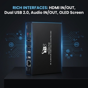 TBS2604-PoE NDI | Encoder e Decoder Video IP in Metallo HX Supportato 4K30FPS H.265/H.264 con Audio AAC e GUI Web per Streaming <span class=keywords><strong>Live</strong></span> - Product Image 3