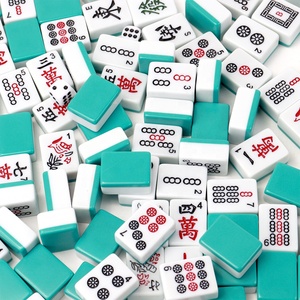 Venta Caliente de Fábrica: Juego de Fichas de Mahjong Americano Personalizadas, 144 Piezas, 30mm, Color Verde y Blanco, para Juegos de <span class=keywords><strong>Casino</strong></span> - Product Image 6