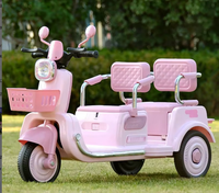 Nueva Motocicleta Eléctrica Triciclo para Niños de 2 Años con Batería de 6.7V, Doble Tracción y 2 Asientos, Gran Venta