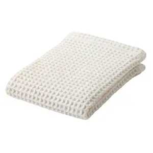 100% Cotton Honey Comb Waffle Weave Hand Towel Adult Plain Rectangle 50x70cm 40x60cm Custom Size Durable Quick-Drying Breathable