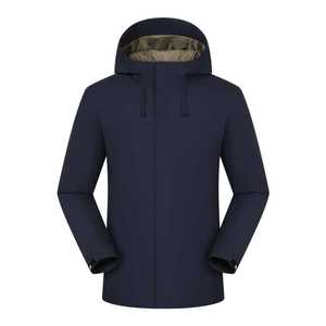 Chaqueta Unisex Cortavientos con Forro Interior, Color Sólido, Estilo Workwear para Invierno - Product Image 4