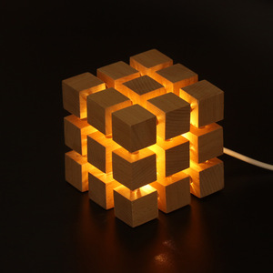 Creative Magic <b>Cube</b> Night <b>Light</b>, USB Plug-in LED Bedside Lamp, Soft Ambient Lighting Ornament for Bedroom Tabletop Decor Gift - Product Image 3