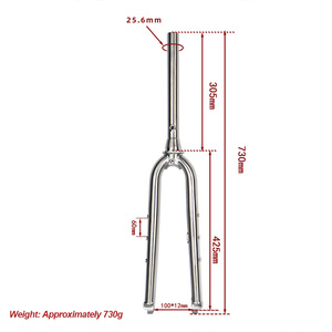 Fourche de vélo en alliage de titane GR9 700*45C, axe conique, avec passage de câbles interne/semi-intégral, sans <span class=keywords><strong>suspension</strong></span> - Product Image 3