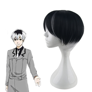 Tokyo Ghoul corto negro con blanco <span class=keywords><strong>Cosplay</strong></span> peluca <span class=keywords><strong>Kaneki</strong></span> Ken Sasaki peluca - Product Image 3