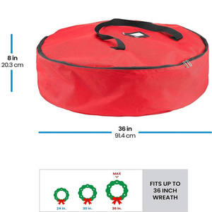 Caja de Almacenamiento Navideña Impermeable y a Prueba de Polvo, Bolsa Redonda para Campanas, Guirnaldas y Regalos - Product Image 4