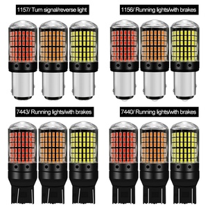 Feu Stop LED Automobile 1157 7440 7443 144SMD Ampoule Haute Luminosité Anti-éblouissement Canbus 1156 Clignotant - Product Image 4