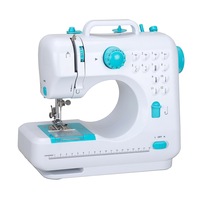 Machine à coudre électronique portable QK-505 pour la maison, petite machine à coudre surjeteuse et à boutonnières mini portable