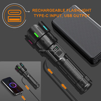 En stock, batterie externe 5000 mAh, lampe torche 1000 lumens, luminosité 30W, charge rapide Type-C et affichage pour le camping et les situations d'urgence
