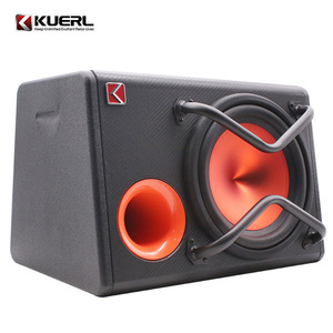 ซับวูฟเฟอร์ติดรถยนต์ KUERL ขนาด 10 นิ้ว 12V 4 โอห์ม กำลังขับสูง พร้อมกรวยสีส้มและดีไซน์แบบพอร์ต - Product Image 1