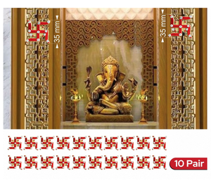 Paquete de 10 Pares de Adhesivos Decorativos de Plástico Reutilizables con Diseño de Swastika para Decoración de Paredes en el Hogar, Oficina, Templo, Entrada, Decoración Diwali - Product Image 3