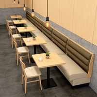 Ensemble de mobilier de café commercial en bois massif, table et chaises de restaurant, vente chaude, solution tout-en-un